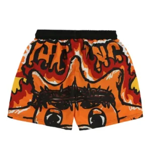 Glo Gang Almighty Sun Flames Black shorts